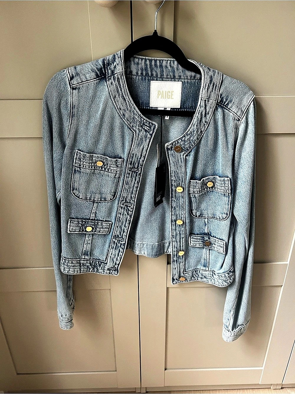 PAIGE Women's Denim Jacket in Blue NWT